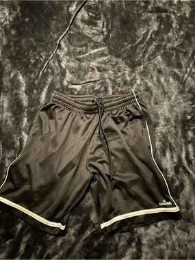 Spalding Black Athletic Basketball Shorts with White Trim